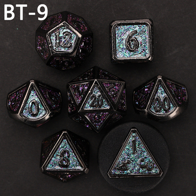 Juego de dados D20 de metal y plástico personalizado D &amp; D poliedro DND juego de dados RPG