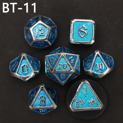 Juego de dados D20 de metal y plástico personalizado D &amp; D poliedro DND juego de dados RPG