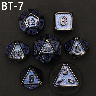Juego de dados D20 de metal y plástico personalizado D &amp; D poliedro DND juego de dados RPG