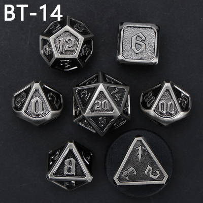 Juego de dados D20 de metal y plástico personalizado D &amp; D poliedro DND juego de dados RPG
