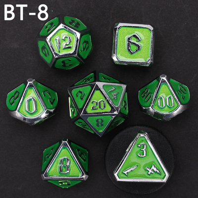 Juego de dados D20 de metal y plástico personalizado D &amp; D poliedro DND juego de dados RPG