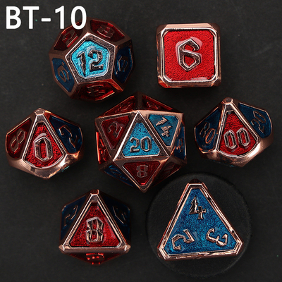 Juego de dados D20 de metal y plástico personalizado D &amp; D poliedro DND juego de dados RPG