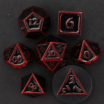 Juego de dados D20 de metal sólido personalizado D &amp; D poliedro DND juego de dados RPG