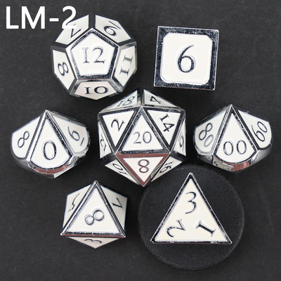 Juego de dados D20 de metal sólido personalizado D &amp; D poliedro DND juego de dados RPG