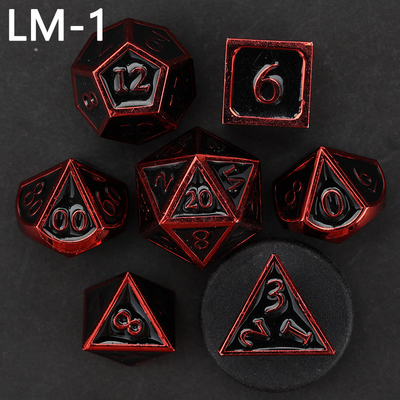 Juego de dados D20 de metal sólido personalizado D &amp; D poliedro DND juego de dados RPG