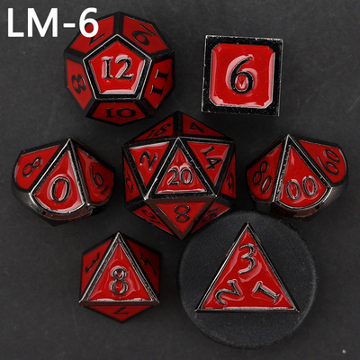 Juego de dados D20 de metal sólido personalizado D &amp; D poliedro DND juego de dados RPG