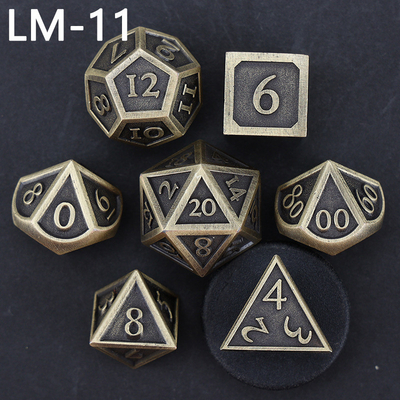 Juego de dados D20 de metal sólido personalizado D &amp; D poliedro DND juego de dados RPG