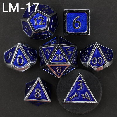 Juego de dados D20 de metal sólido personalizado D &amp; D poliedro DND juego de dados RPG