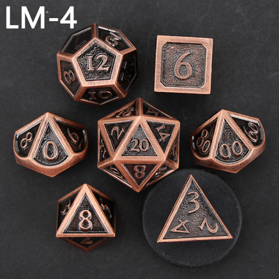 Juego de dados D20 de metal sólido personalizado D &amp; D poliedro DND juego de dados RPG