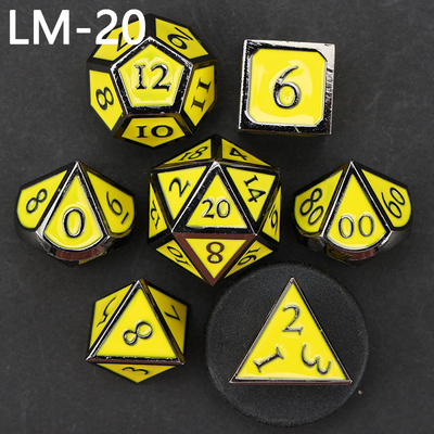 Juego de dados D20 de metal sólido personalizado D &amp; D poliedro DND juego de dados RPG