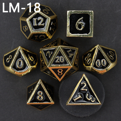 Juego de dados D20 de metal sólido personalizado D &amp; D poliedro DND juego de dados RPG