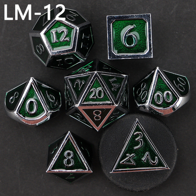 Juego de dados D20 de metal sólido personalizado D &amp; D poliedro DND juego de dados RPG