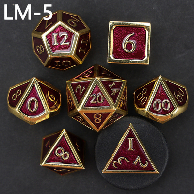 Juego de dados D20 de metal sólido personalizado D &amp; D poliedro DND juego de dados RPG