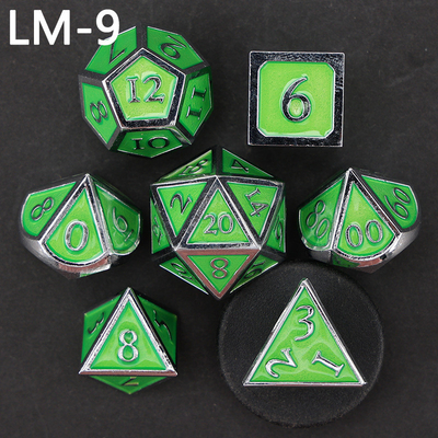 Juego de dados D20 de metal sólido personalizado D &amp; D poliedro DND juego de dados RPG