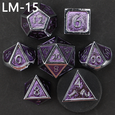 Juego de dados D20 de metal sólido personalizado D &amp; D poliedro DND juego de dados RPG