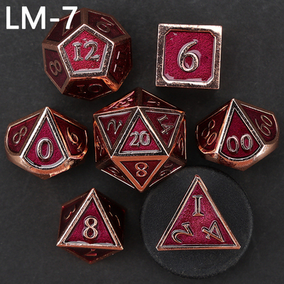 Juego de dados D20 de metal sólido personalizado D &amp; D poliedro DND juego de dados RPG