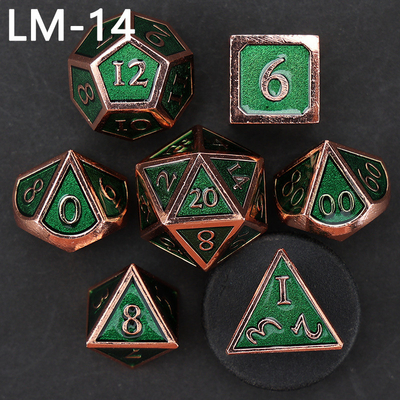 Juego de dados D20 de metal sólido personalizado D &amp; D poliedro DND juego de dados RPG
