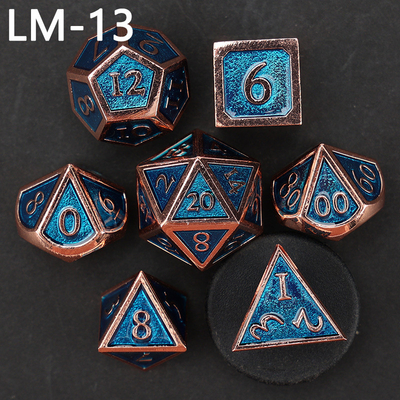 Juego de dados D20 de metal sólido personalizado D &amp; D poliedro DND juego de dados RPG