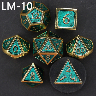Juego de dados D20 de metal sólido personalizado D &amp; D poliedro DND juego de dados RPG