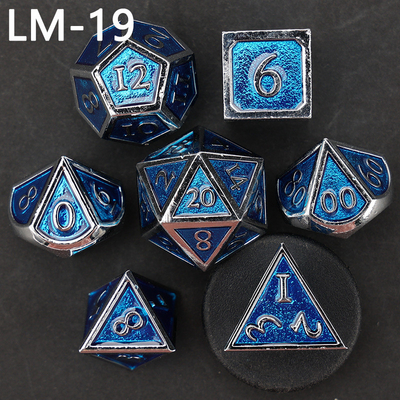 Juego de dados D20 de metal sólido personalizado D &amp; D poliedro DND juego de dados RPG
