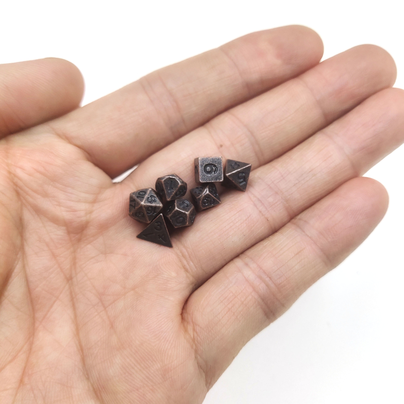 Mini dados poliédricos de Metal mazmorras y dragones de alta calidad para juego de mesa o de cartas