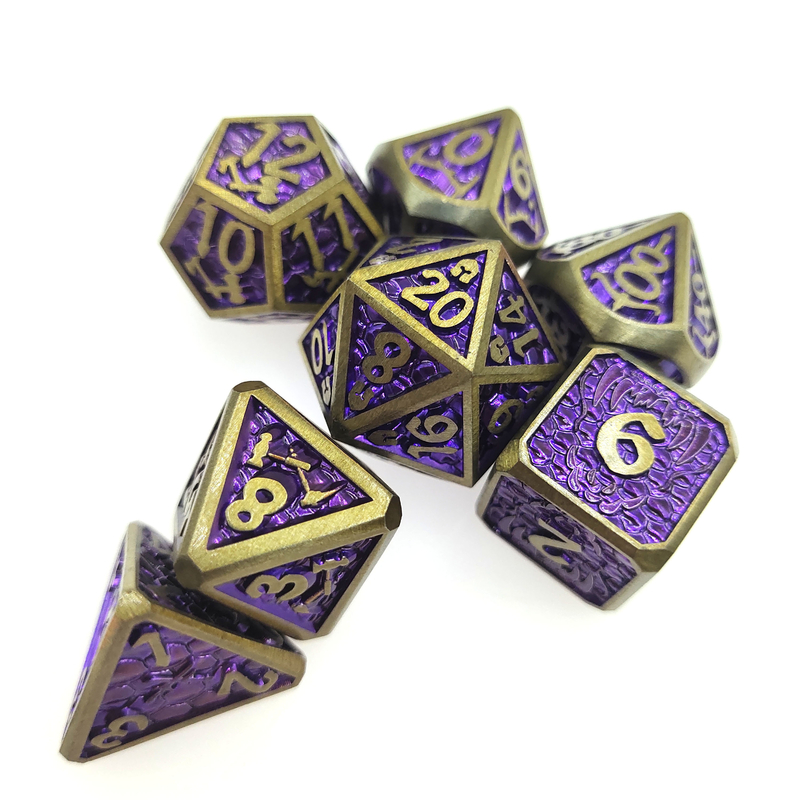 Mini dados RPG de 7 piezas, juego poliédrico pequeño, juegos de dados mágicos para reunir chips