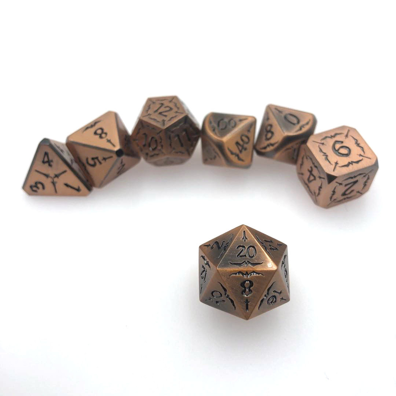 Juego de dados Rpg a granel, poliédricos pulidos a mano, núcleo líquido negro, dados no tóxicos
