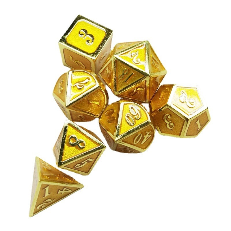 Esmalte artesanía juego de dados de metal sólido Bude Puerta de hombre Cruch DND RPG
