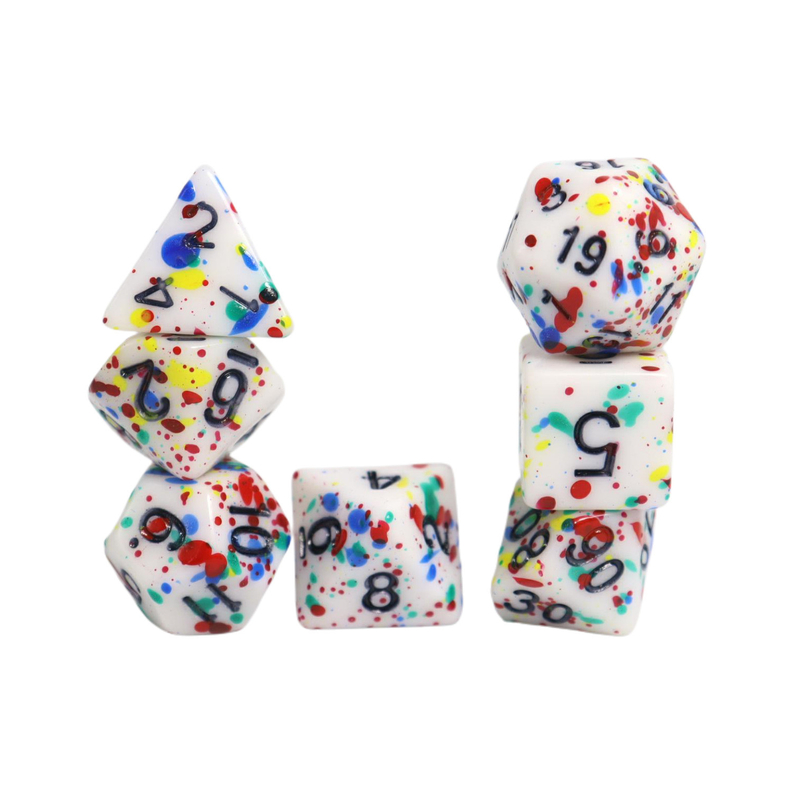 Graffiti Resina de color fantasma juego de mesa juego de dados dnd dados