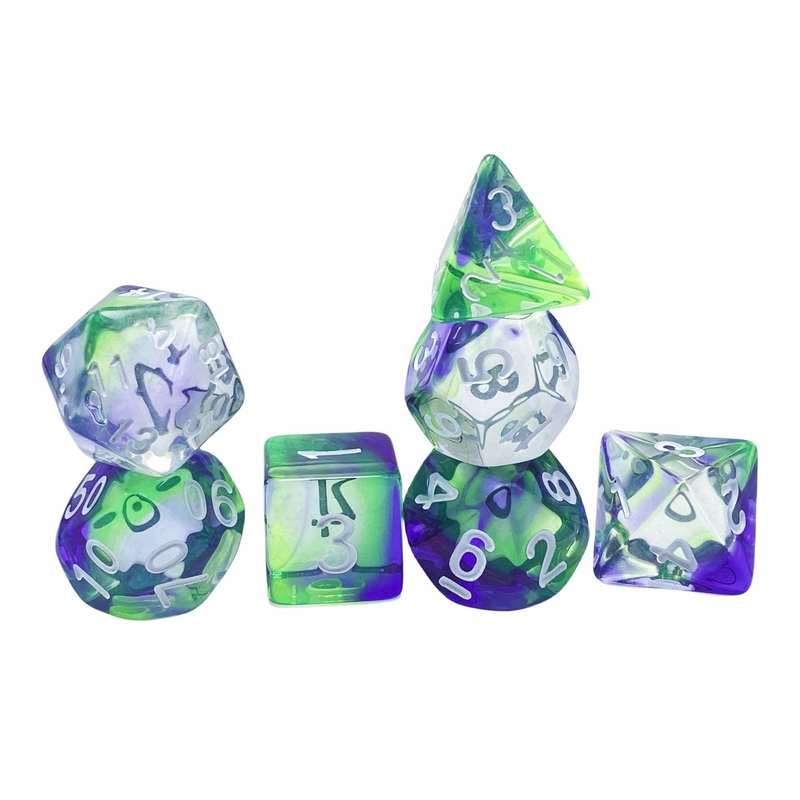 Color de cristal resina juego de escritorio juego de dados dnd dados
