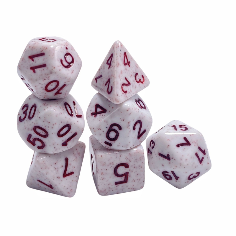 Palabra roja mineral de resina de manchas rojas personaje jugando juego de mesa juego de dados dnd